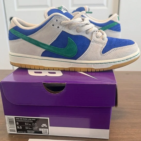 Nike SB Dunk Low Pro Blue and Teal Sneakers - Picture 1 of 15